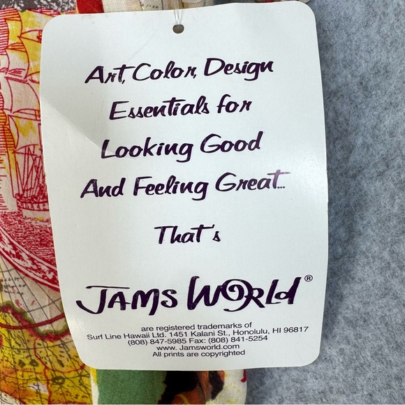 Jams World Dress Womens XL Mini Tiered Island Hop W329 Outlook Hawaii Floral USA - Picture 5 of 15